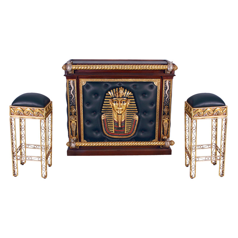 Design Toscano Egyptian Bar Set with Wine Storage Wayfair